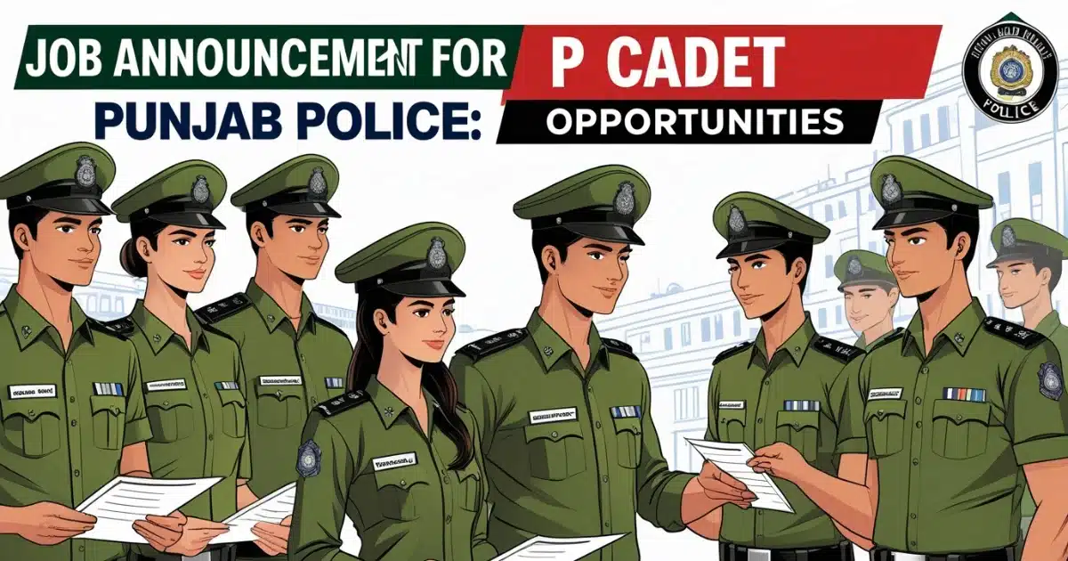 Job Announcement for Punjab Police: P Cadet Opportunities