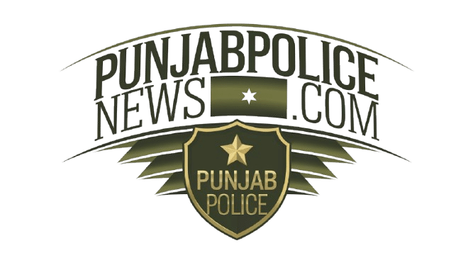 Punjab Police News website logo with olive green shield and stars