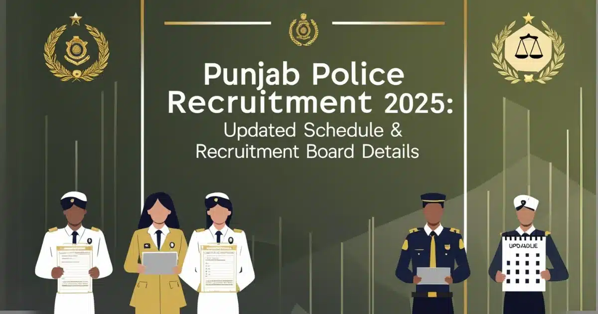 Punjab Police Recruitment 2025: Updated Schedule & Recruitment Board Details